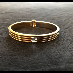 Silver & Gold Band Bracelet by Fendi